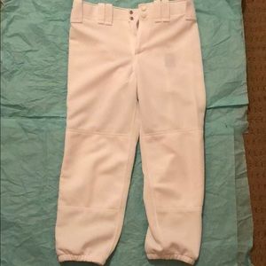 Tight White Mizuno Softball Pants Small